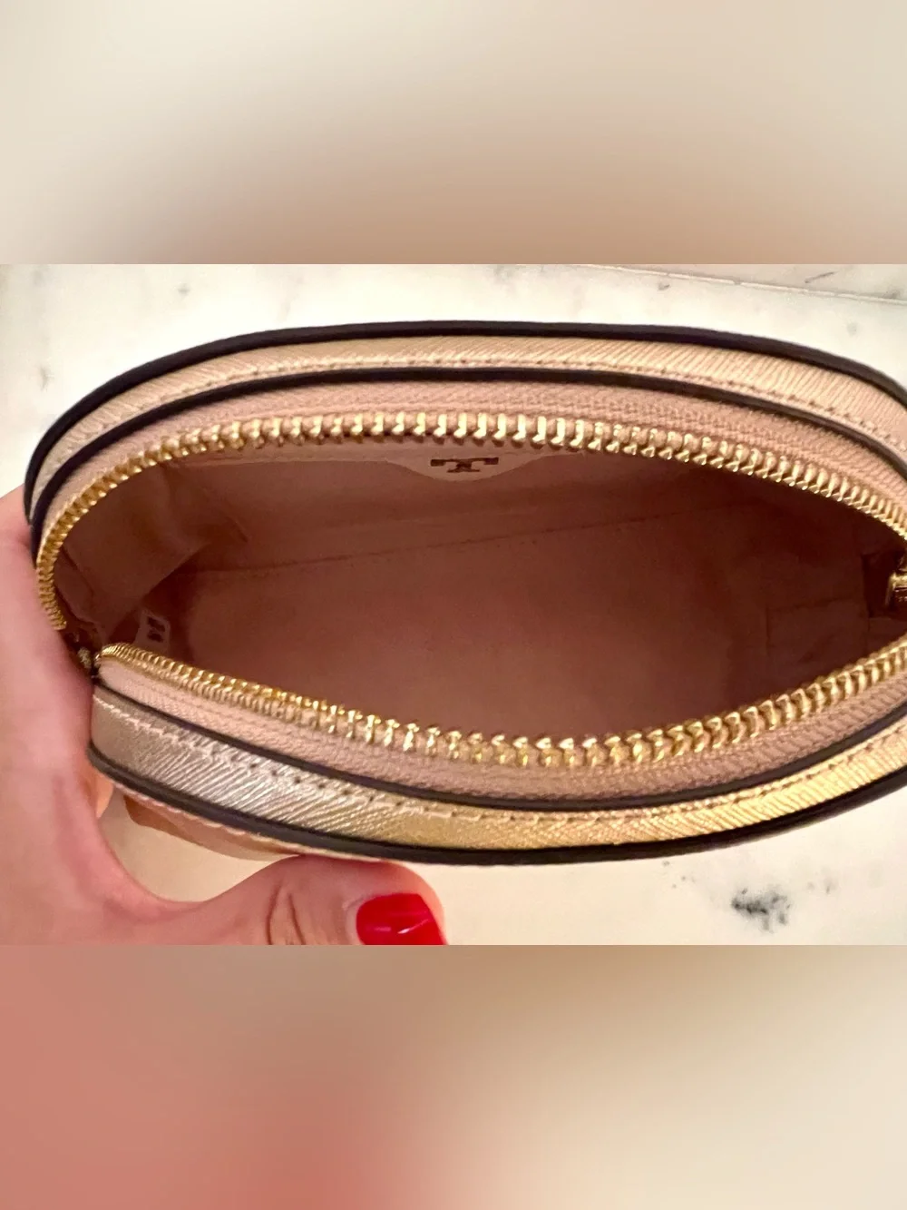 Tory Burch sleek metallic